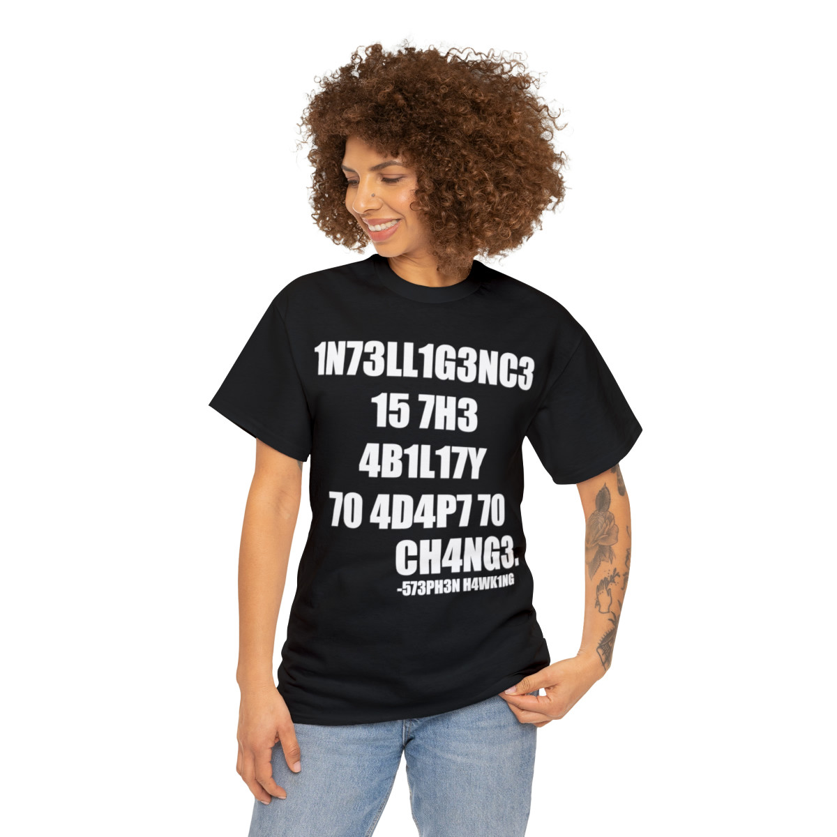 Stephen Hawking Intelligence is the ability to change Short Sleeve Tee