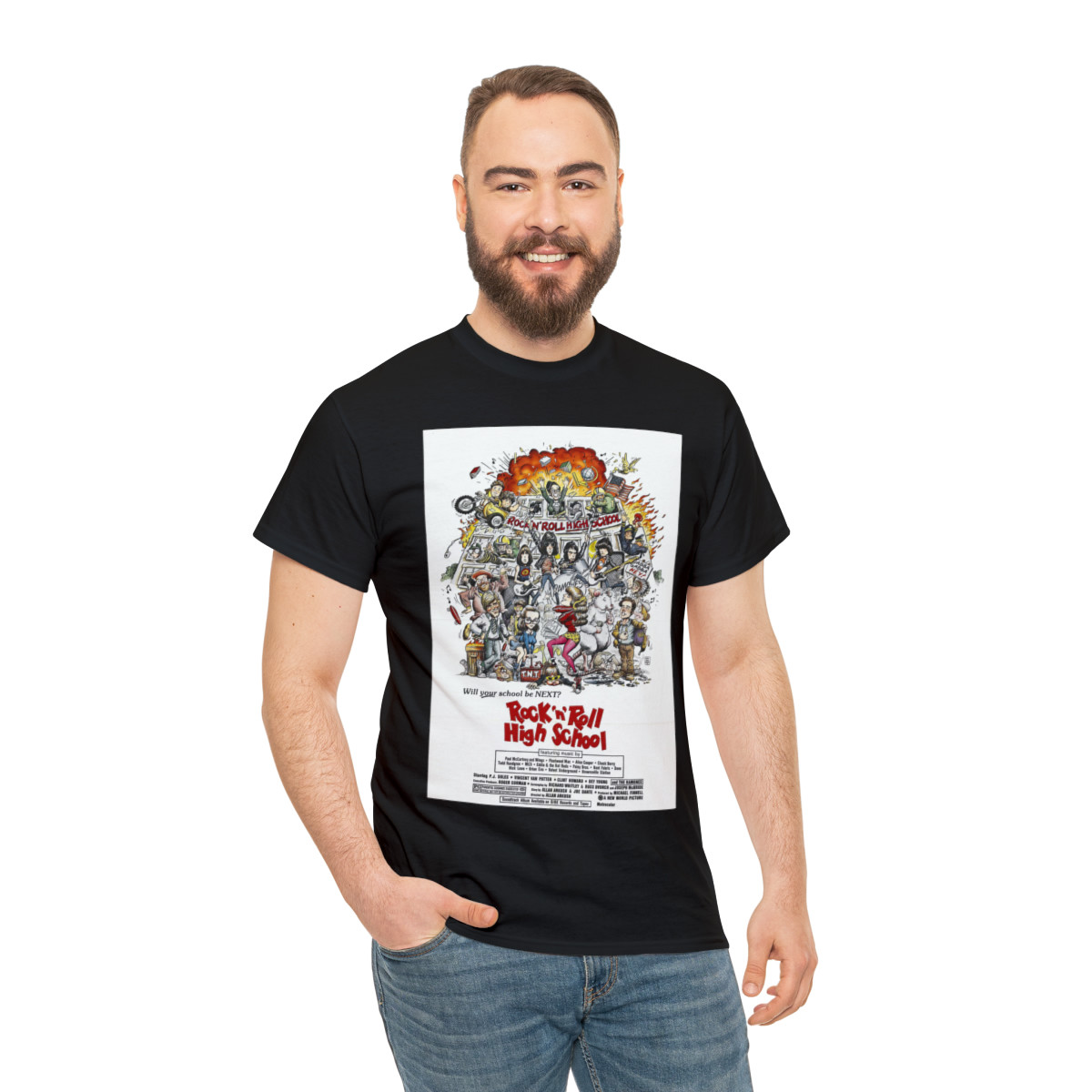 Rock And Roll High School Movie Poster Ramones  Short Sleeve Tee