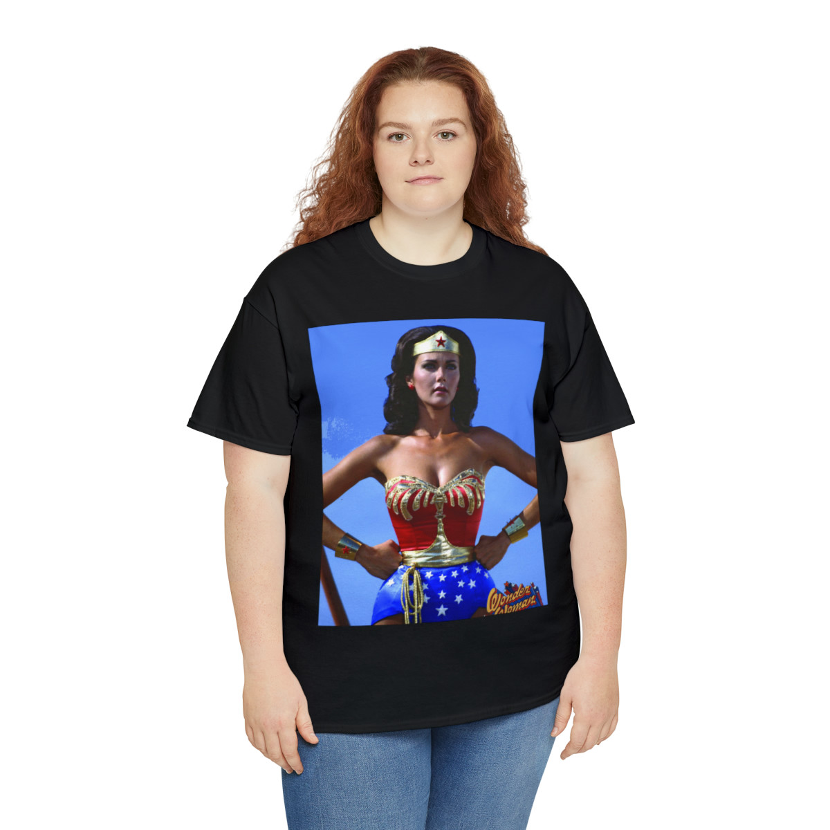 Wonder Woman Lynda Carter shot Men's Short Sleeve Tee