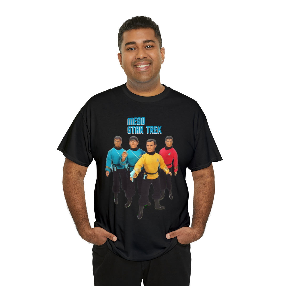 MEGO Star Trek TOS cast 70s Action Figures Short Sleeve T Shirt
