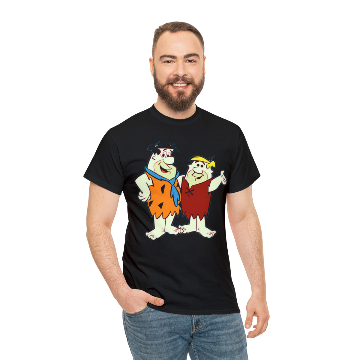 FLINTSTONES Fred and Barney Sleeve Tee