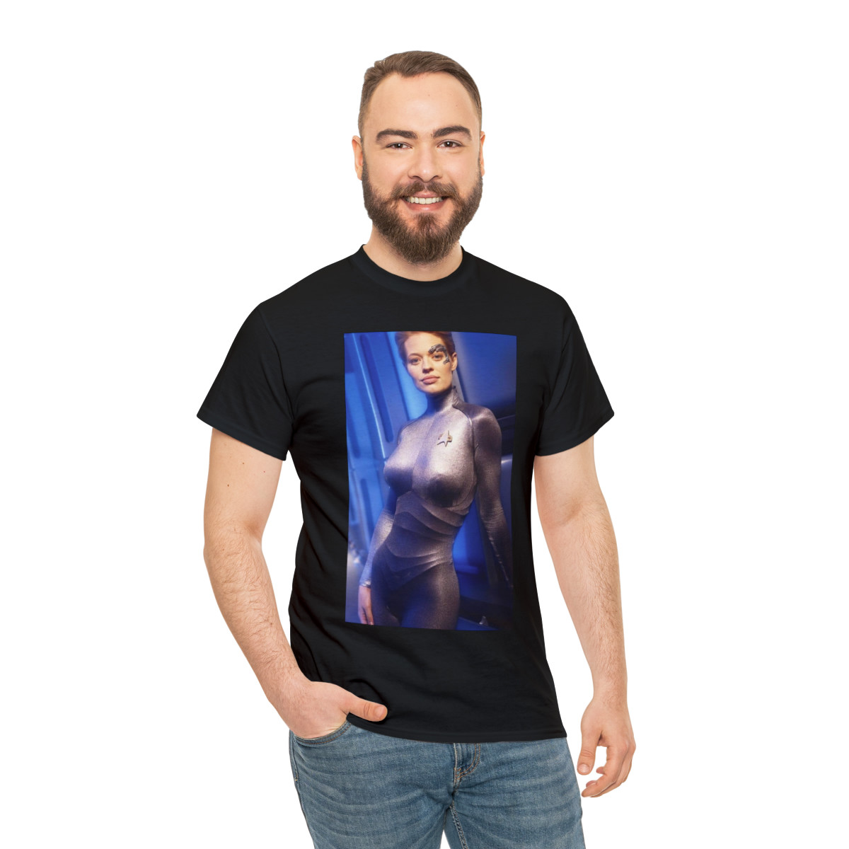 Jeri Ryan as Sexy Seven of Nine From Voyager Short Sleeve Tee