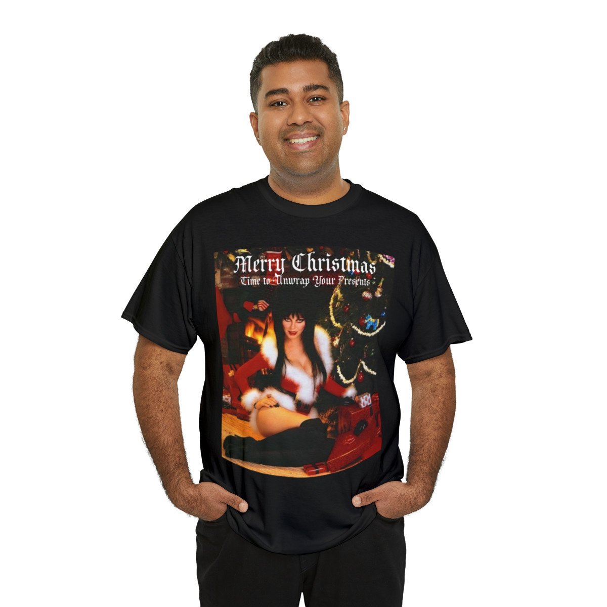 ELVIRA Merry Christmas Time To Unwrap your Presents Unisex Heavy Cotton Tee