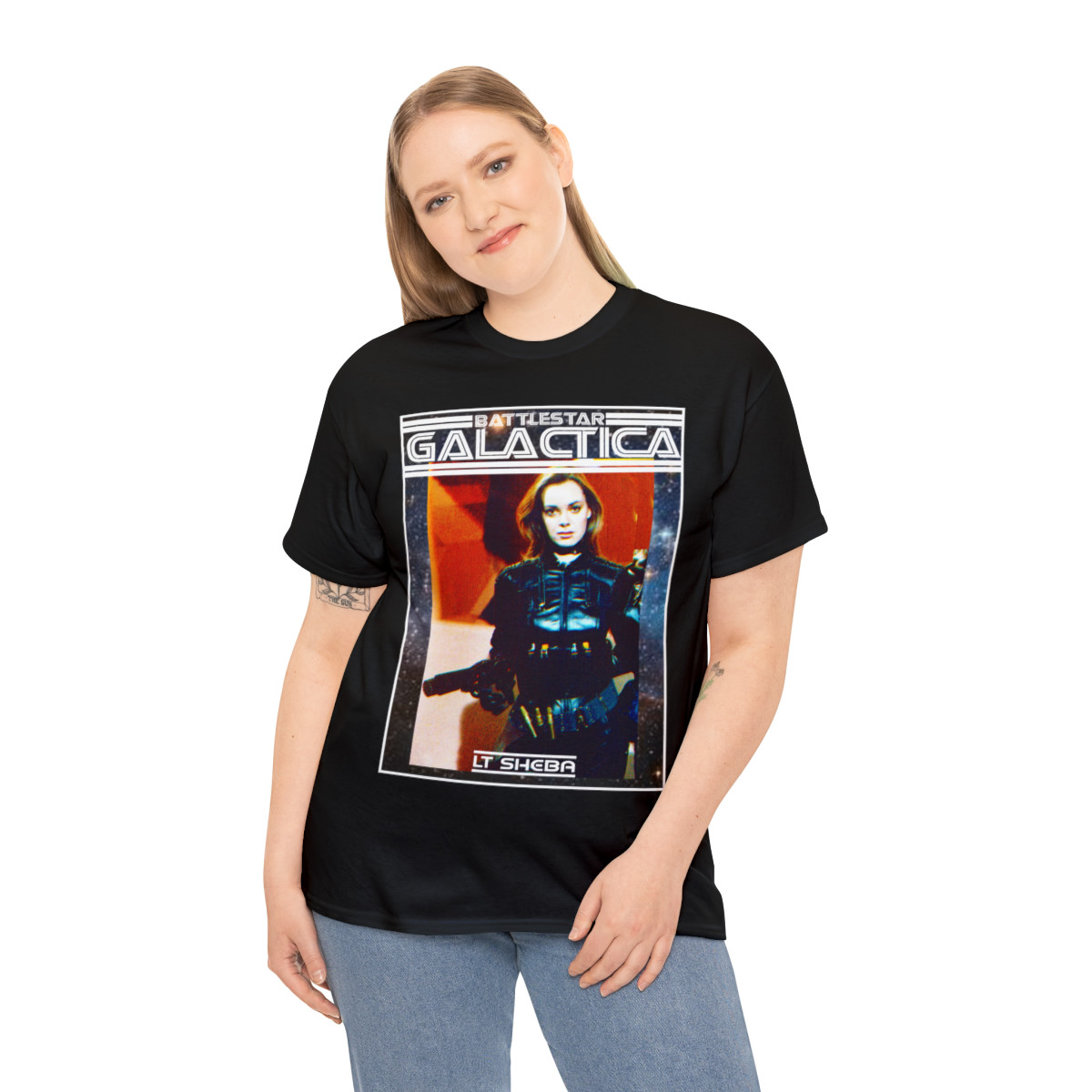 Battlestar Galactica Lt Sheba Unisex Heavy Cotton Tee