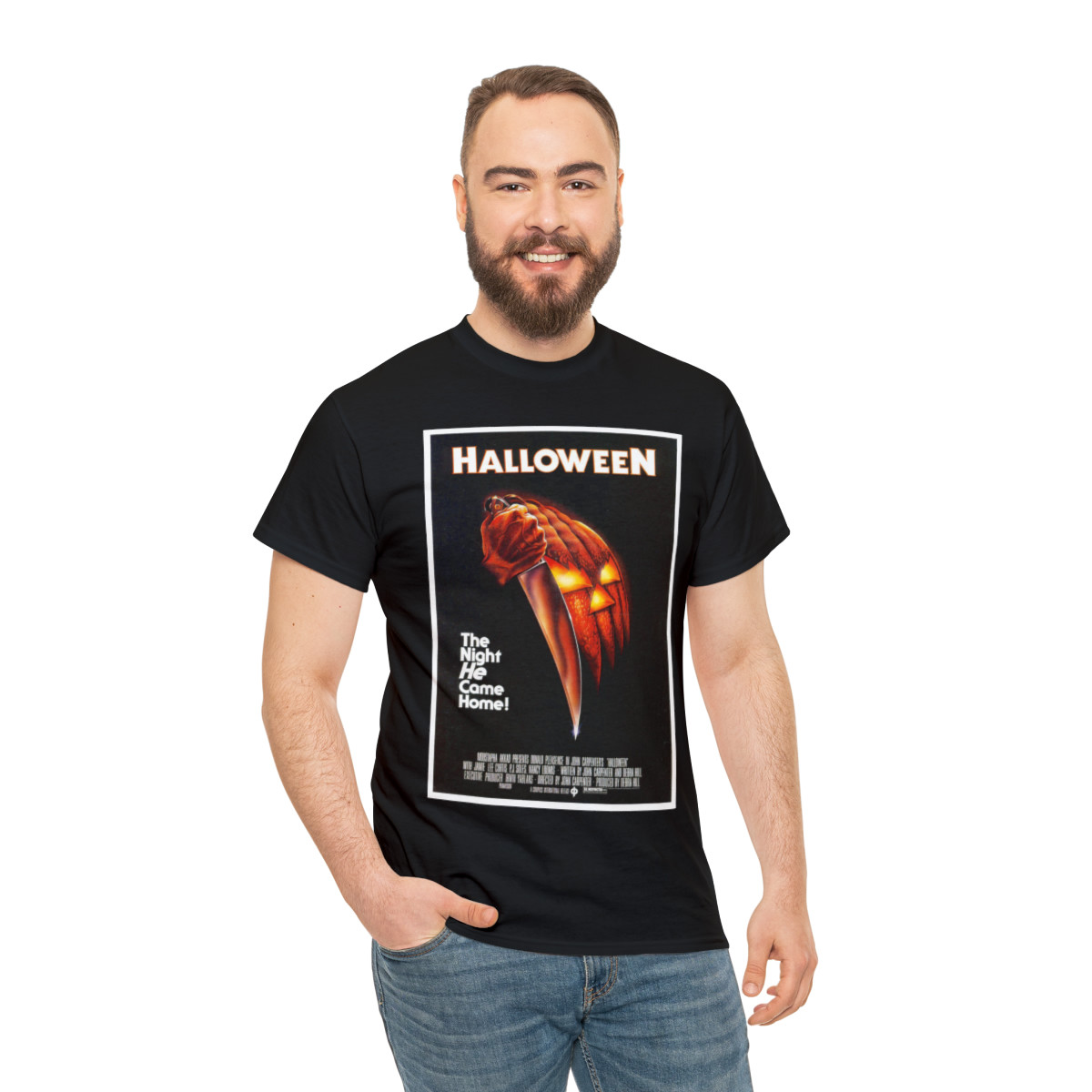 Halloween Movie Poster Unisex Heavy Cotton Tee