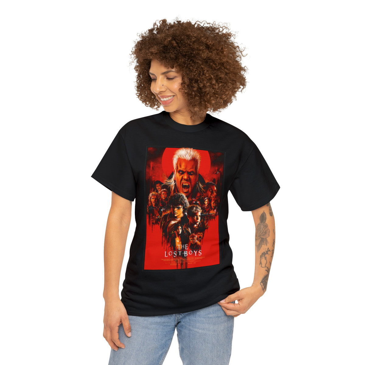 The Lost Boys Red Poster Unisex Heavy Cotton Tee