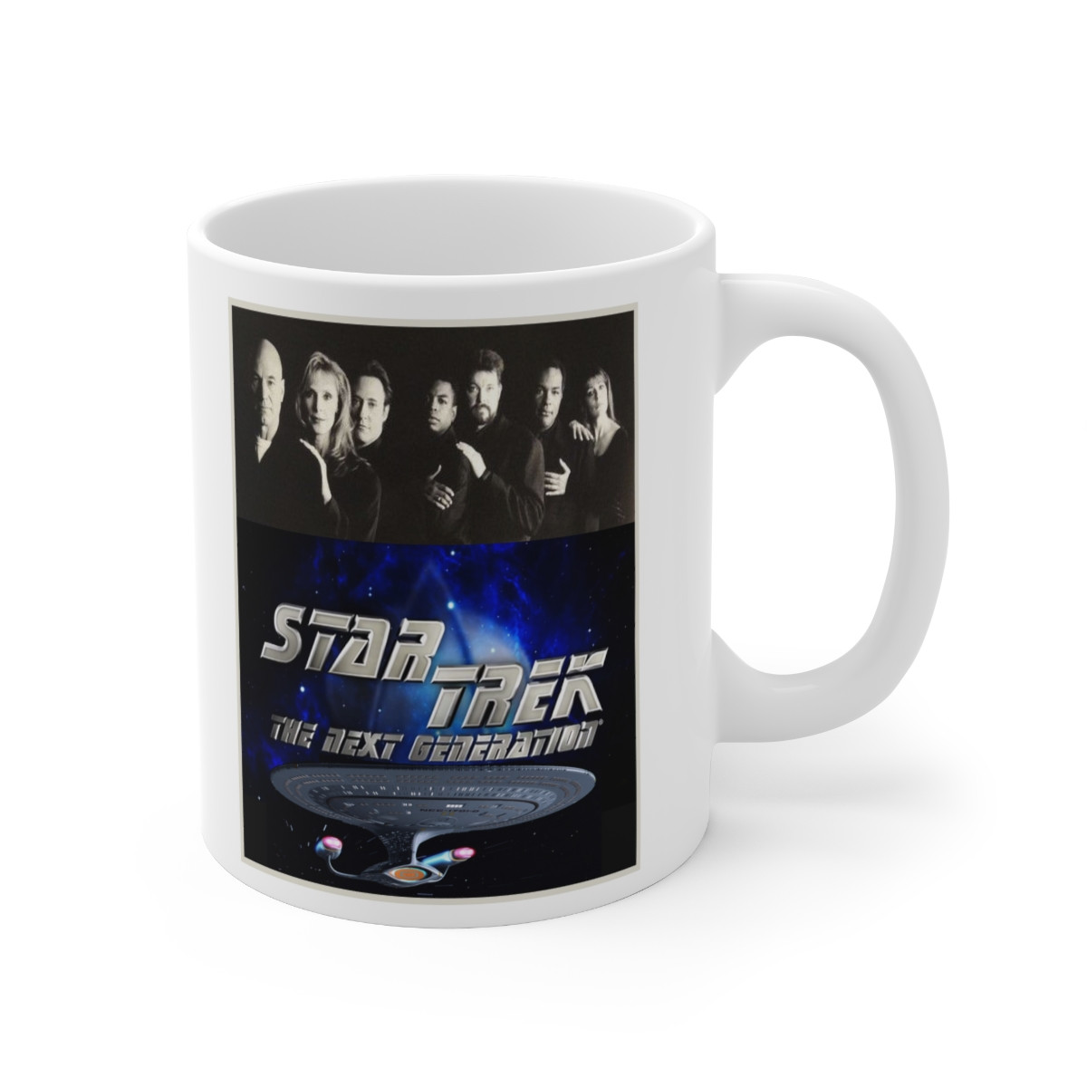 Star Trek TNG b&w Cast Mug 11oz