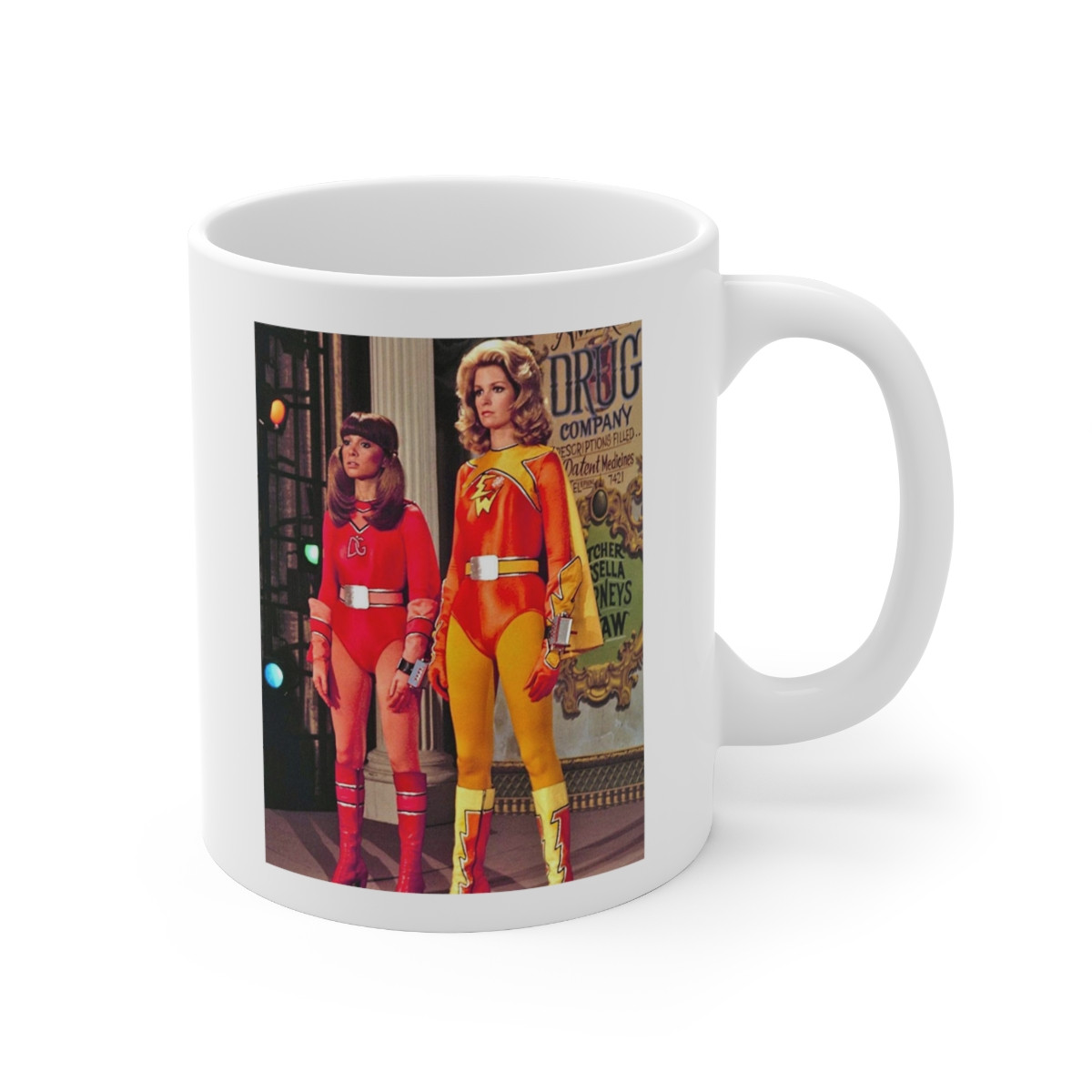 Electra Woman And Dyna Girl White Mug 11oz