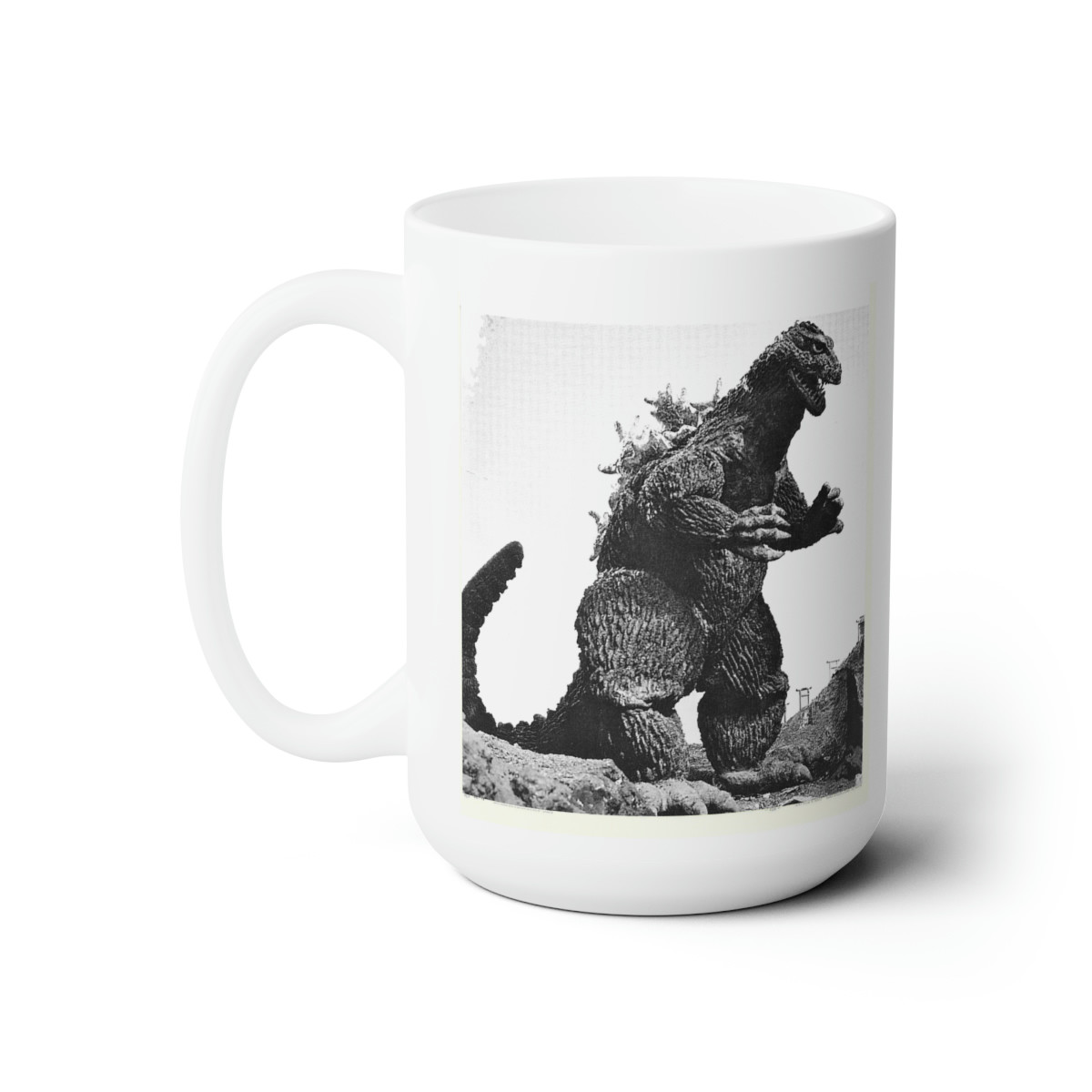 GODZILLA On White Mug 15oz