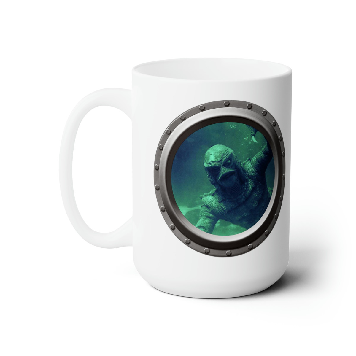 Creature From The Black Lagoon porthole  Mug 15oz