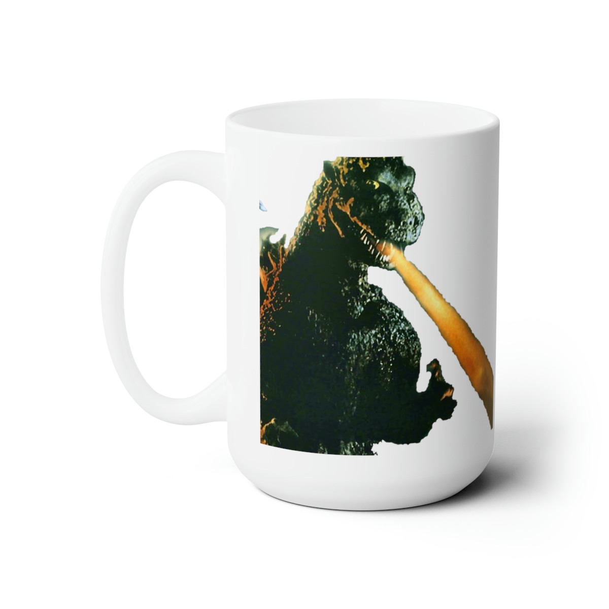 GODZILLA Death Ray On White Mug 15oz