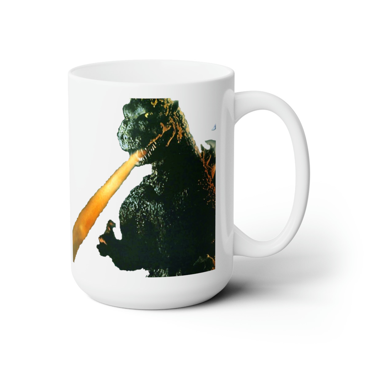GODZILLA Death Ray On White Mug 15oz