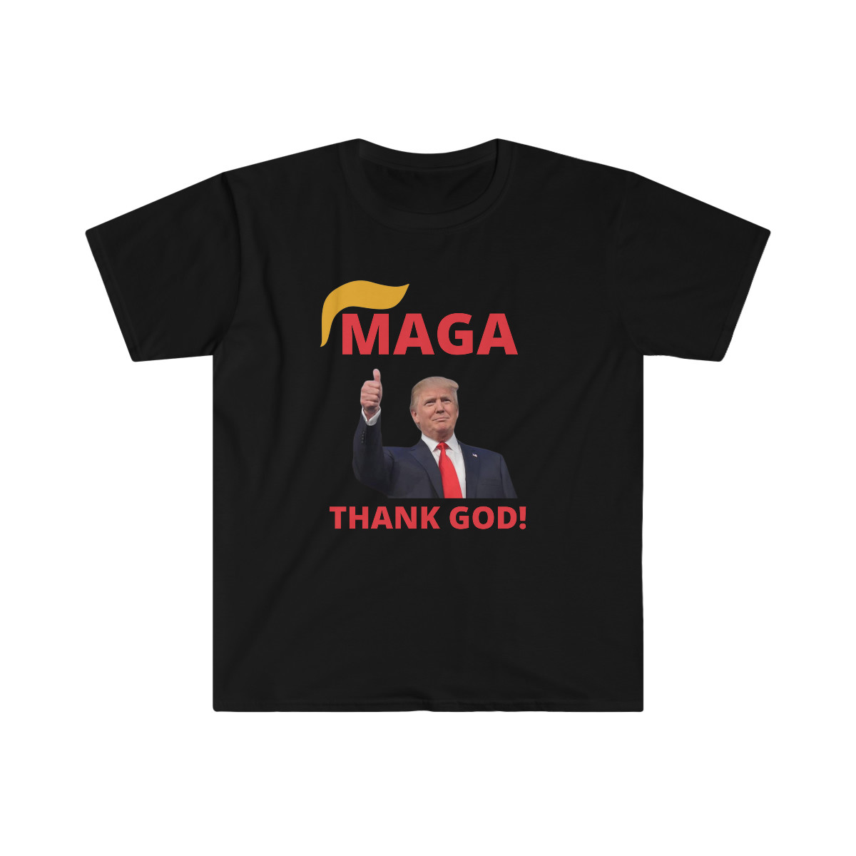 MAGA Thank GOD Unisex Softstyle T-Shirt