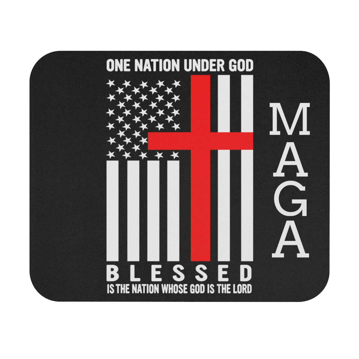 One Nation Under GOD! MAGA Mouse Pad (Rectangle)