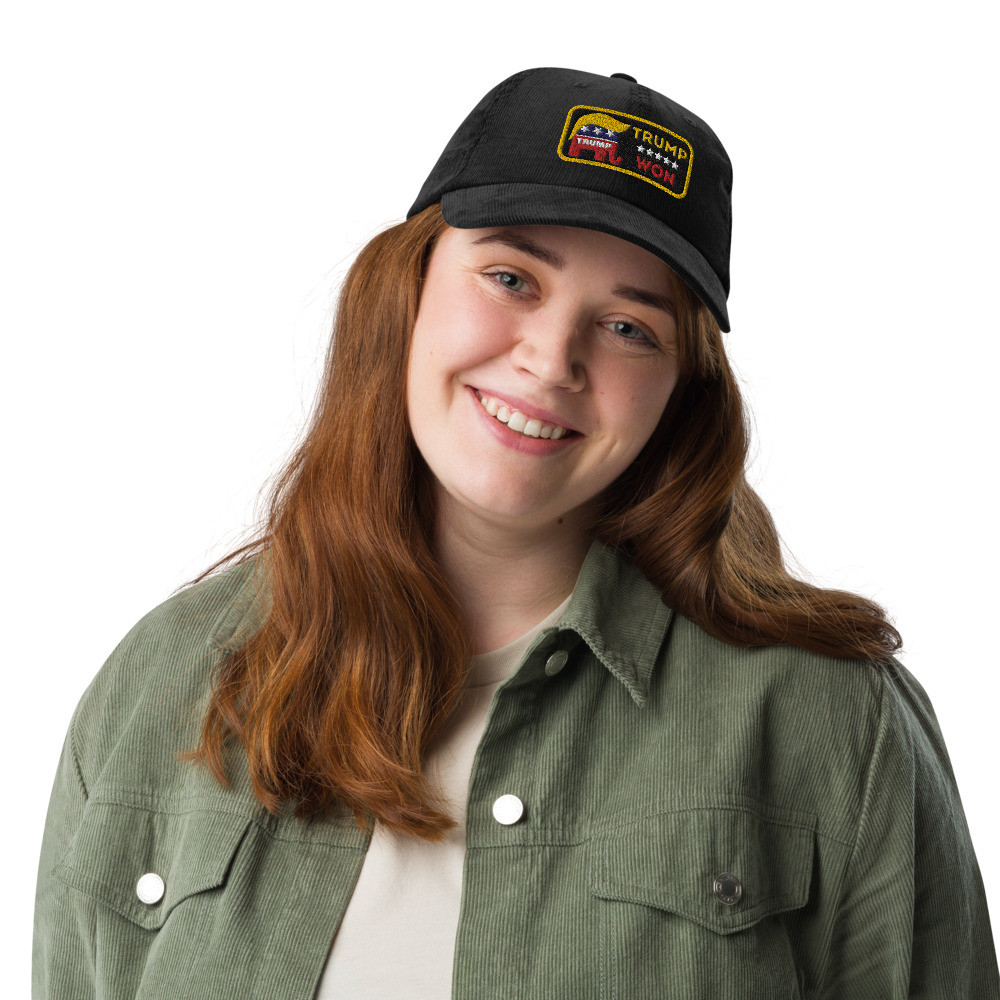 Trump Won Patch Look Vintage corduroy cap