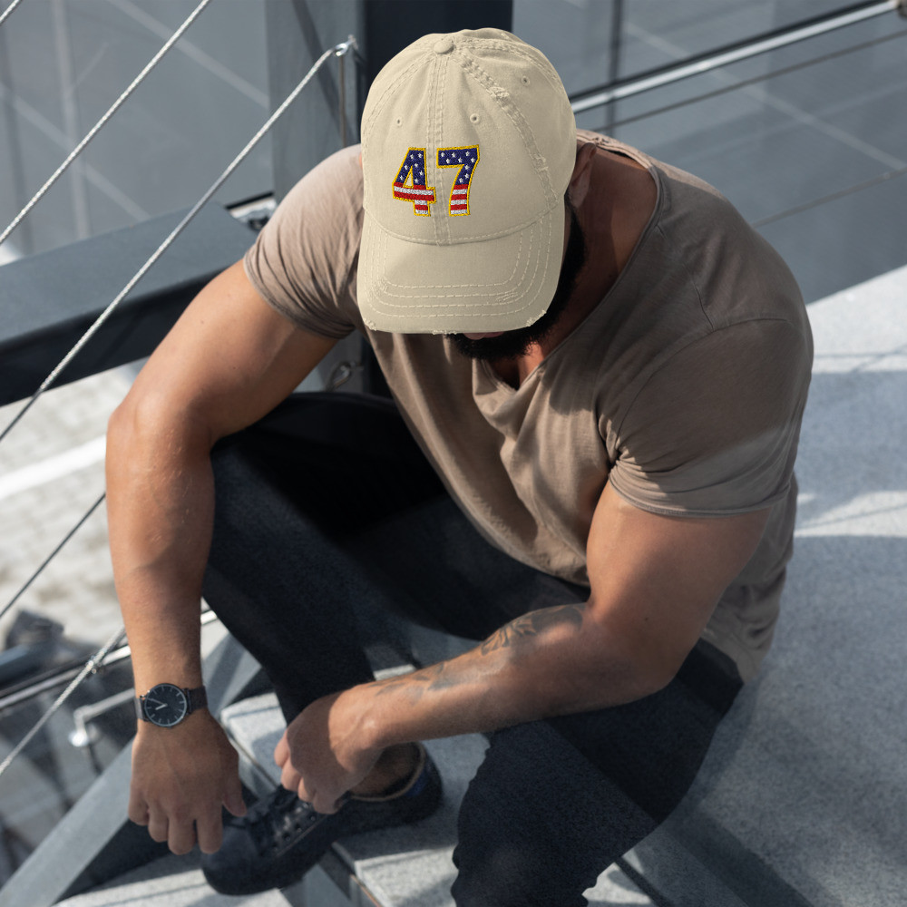 47th President Donald John Trump #47 Distressed Dad Hat