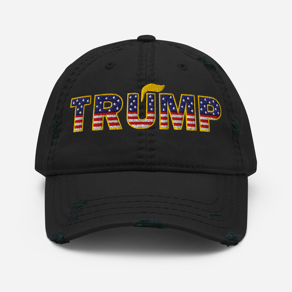 President Trump 47 / Red White Blue / Distressed Dad Hat