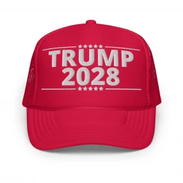 TRUMP 2028 Foam trucker hat embroidered #Trump