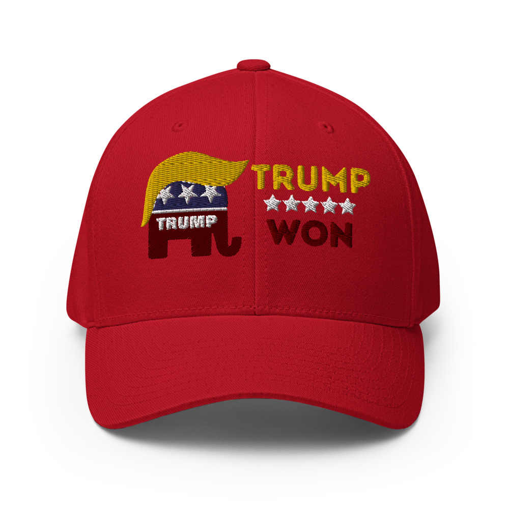 Trump Won Structured Twill Cap (TrumpHatsCaps.com on Back)