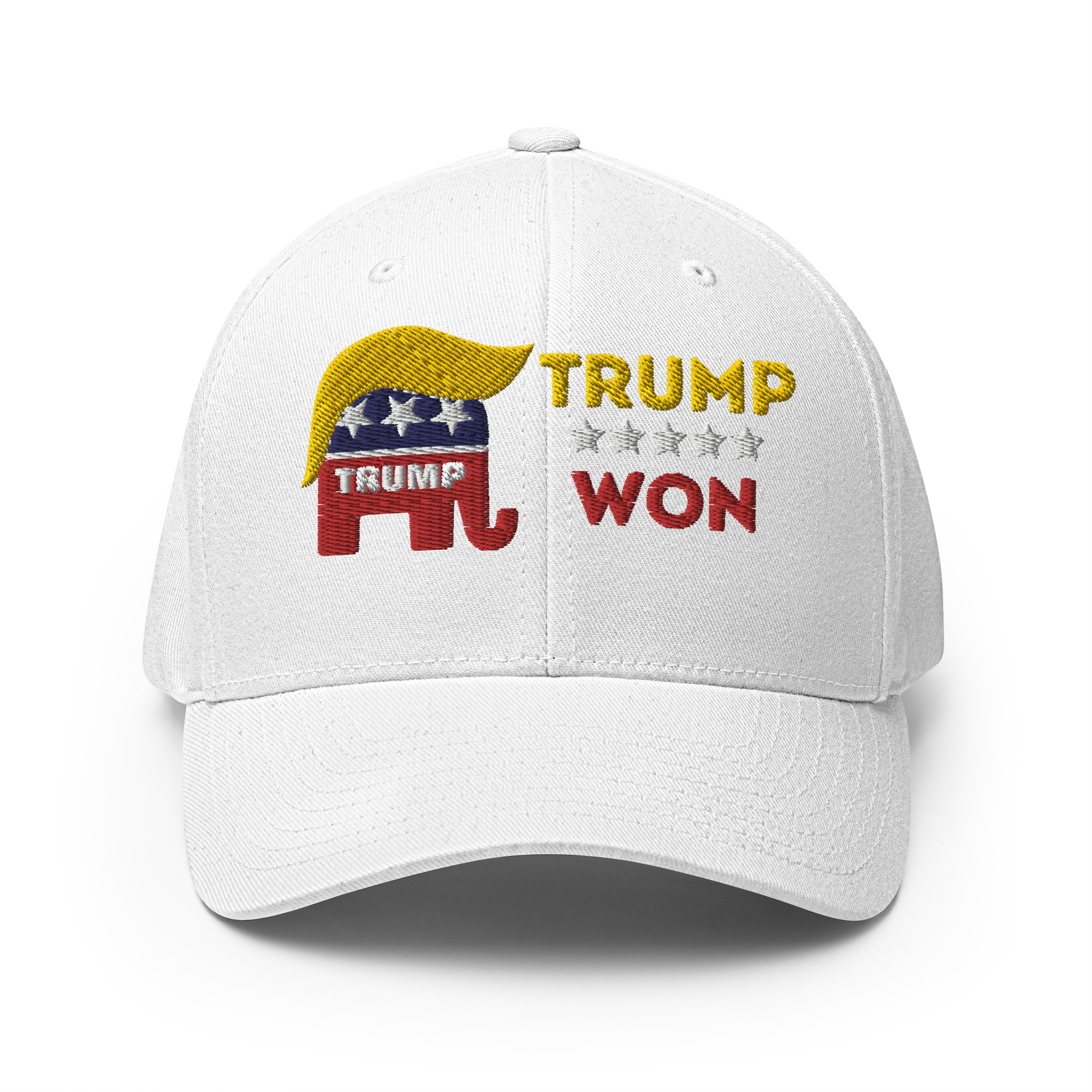 Trump Won Structured Twill Cap (TrumpHatsCaps.com on Back)