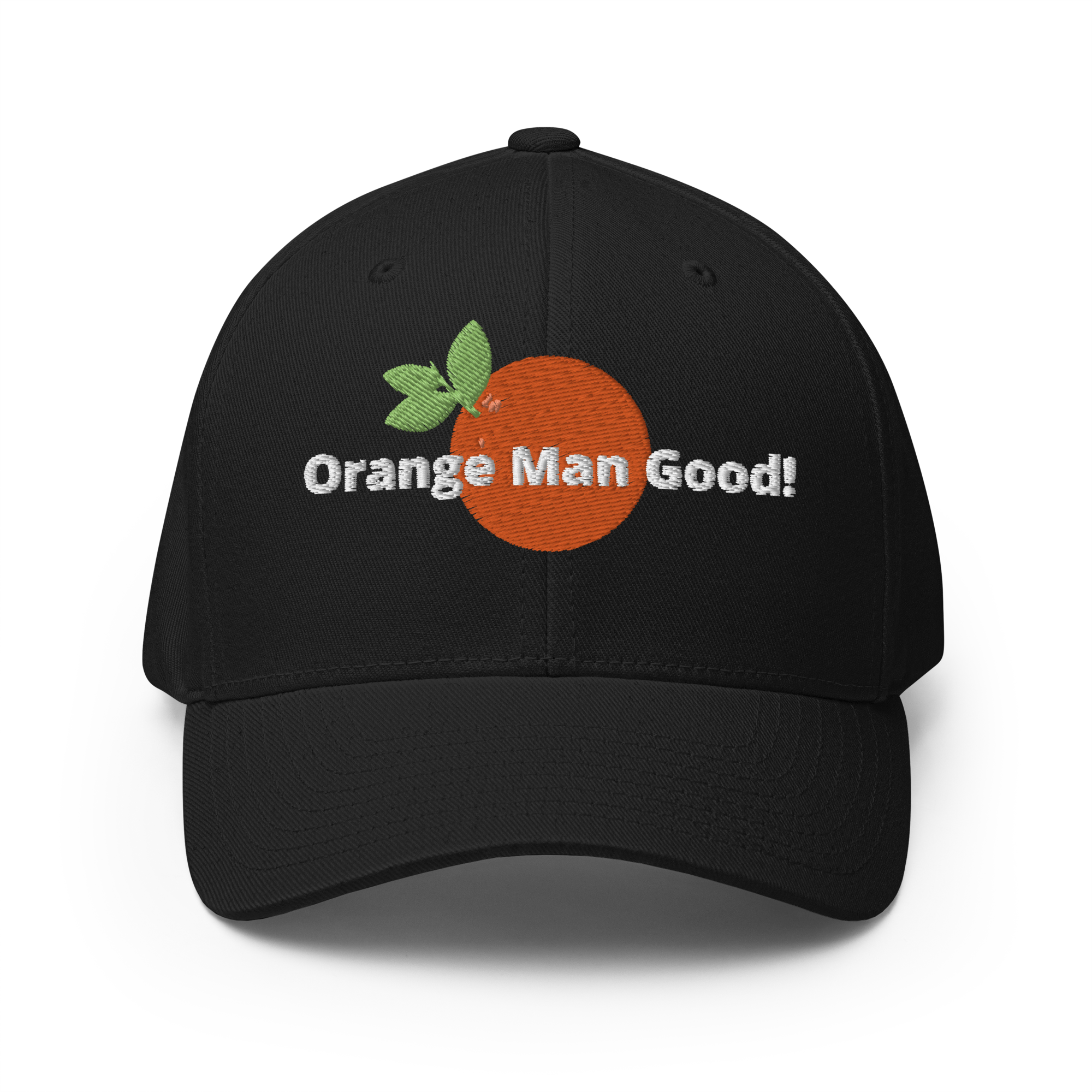 Orange Man Good! Structured Twill Cap DJT #TrumpWon (TrumpHatsCaps.com) on Back