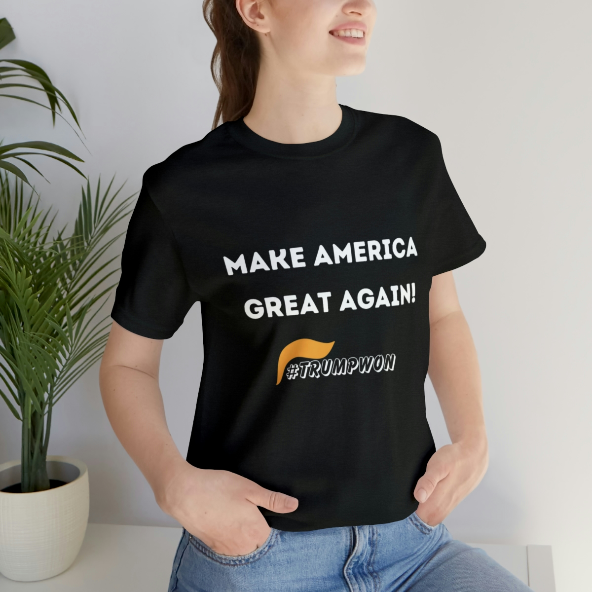 Make America Great Again #TrumpWon Unisex Jersey Short Sleeve Tee