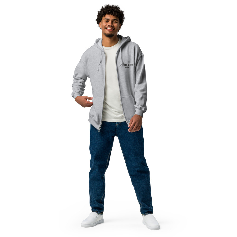 Legare Distressed Unisex Zipped Hoodie