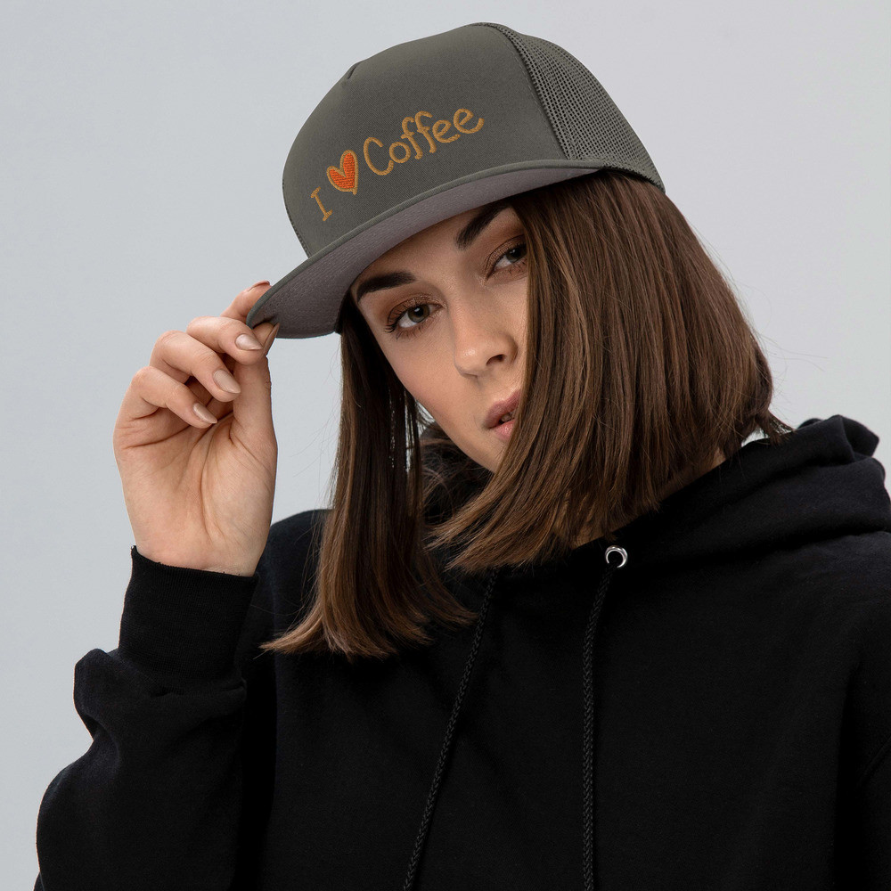 I Love Coffee! - Mesh Back Snapback