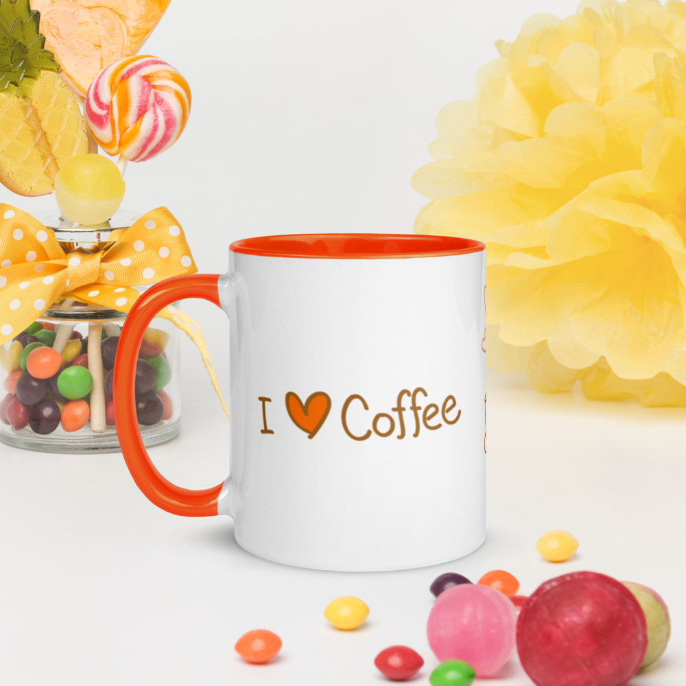 I Love Coffee - Mug with Color Inside