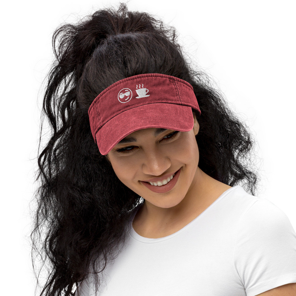 Smile It's Coffee Time - Denim visor