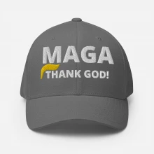 MAGA DJT Hair Thank GOD! - Structured Twill Cap