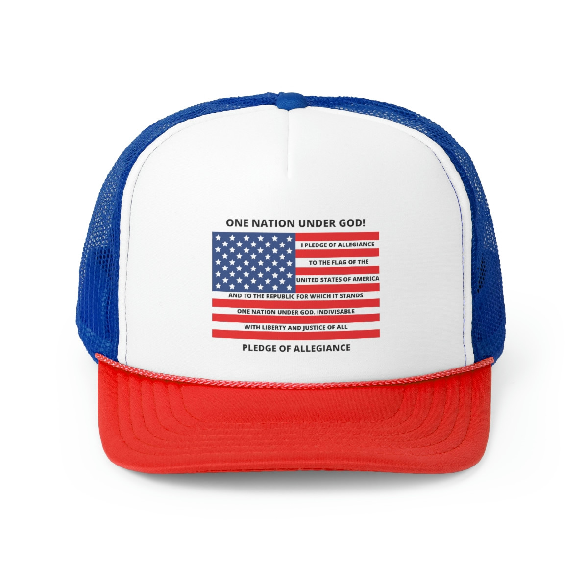 One Nation Under GOD / Pledge of Allegiance / Trucker Caps