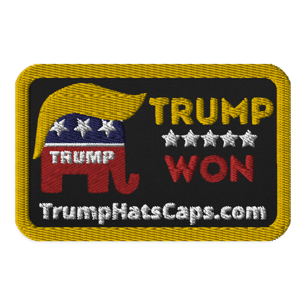 Trump Won Embroidered patches