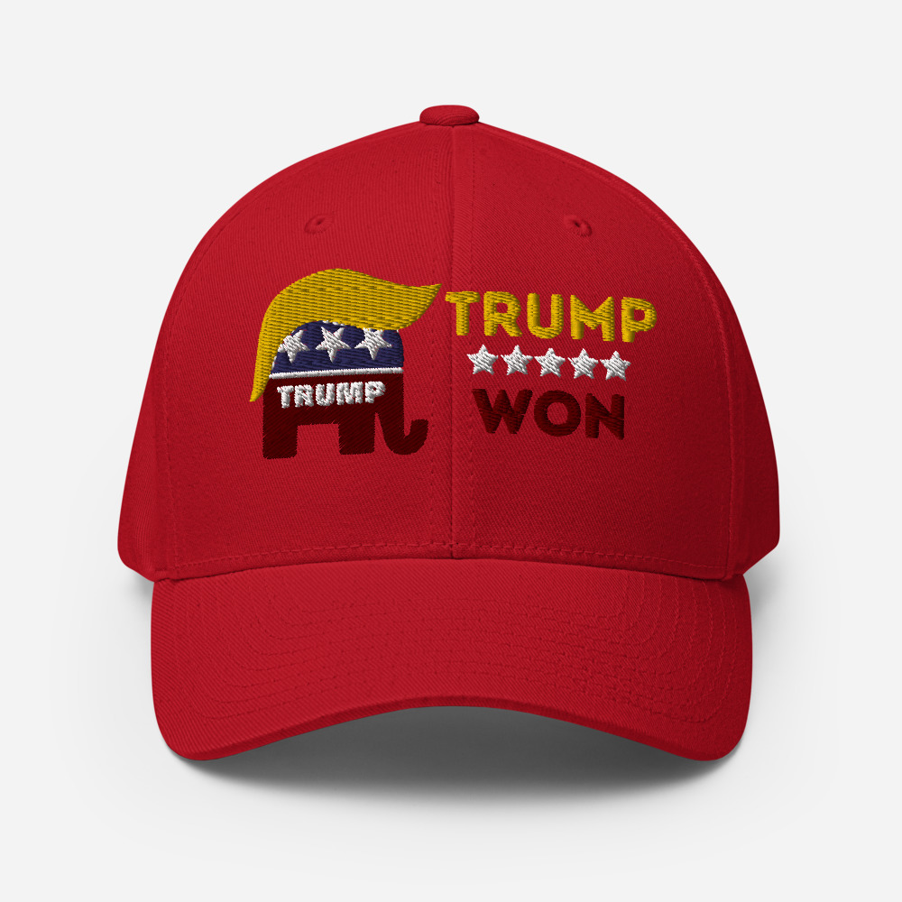 Trump Won Structured Twill Cap (TrumpHatsCaps.com on Back)