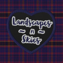 Landscape and Skies Embroidered Heart Patch
