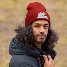 Cuffed Beanie white silhouette