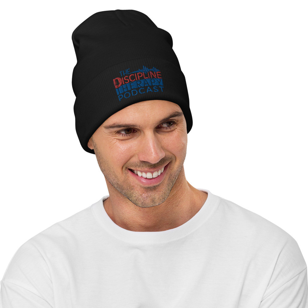 Embroidered 'DISCIPLINE THERAPY' Beanie