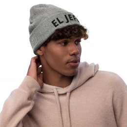Ribbed knit 'EL JEFE' beanie