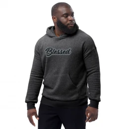 "Blessed" unisex sueded fleece hoodie