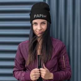 "Papi with LOGO" embroidered beanie