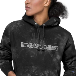 "True G's Move in Silence" Unisex Champion tie-dye hoodie