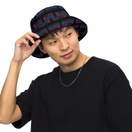 Black ' Discipline Therapy' Reversible bucket hat