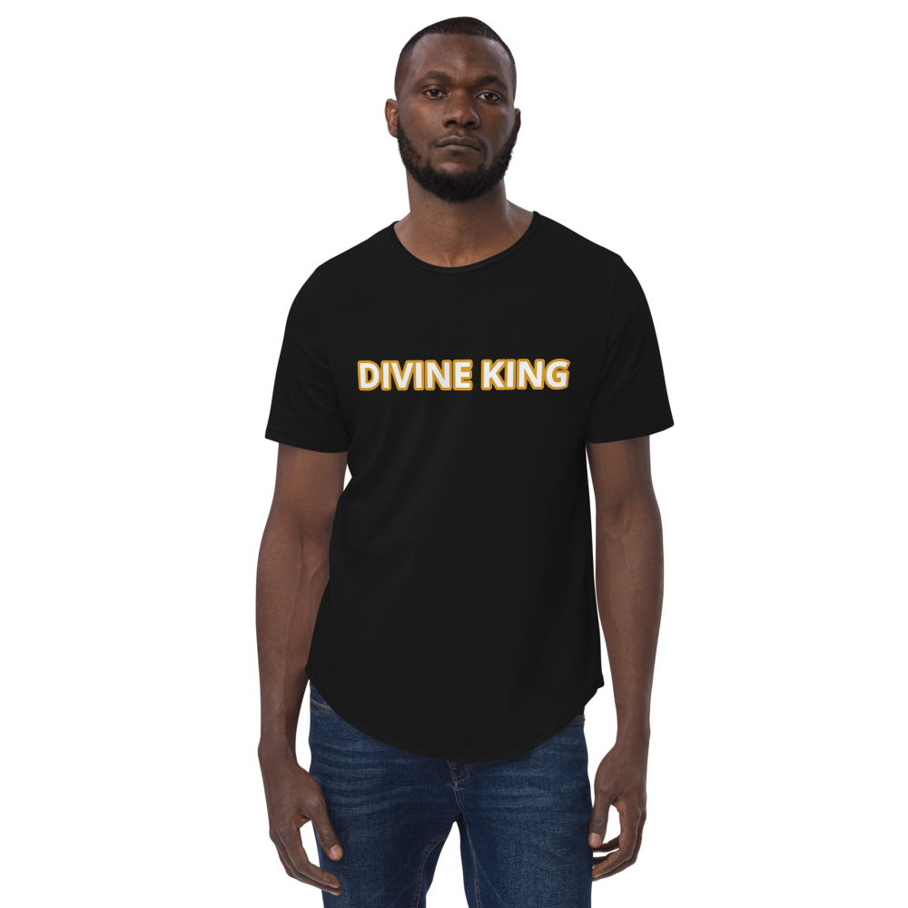 Men's Curved Hem "DIVINE KING" T-Shirt