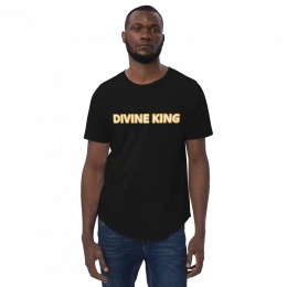 Men's Curved Hem "DIVINE KING" T-Shirt