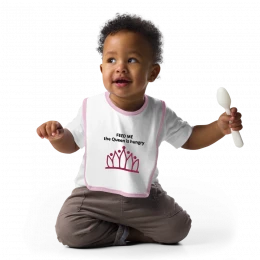 'FEED ME...' Embroidered Baby Bib