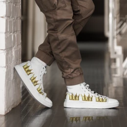 'Crown' Men’s high top canvas shoes