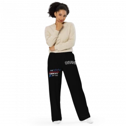 All-over print unisex 'DISCIPLINE THERAPY' wide-leg pants