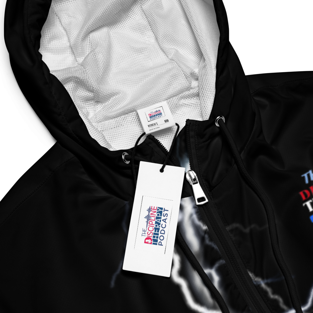 Women’s cropped 'Discipline Therapy' windbreaker
