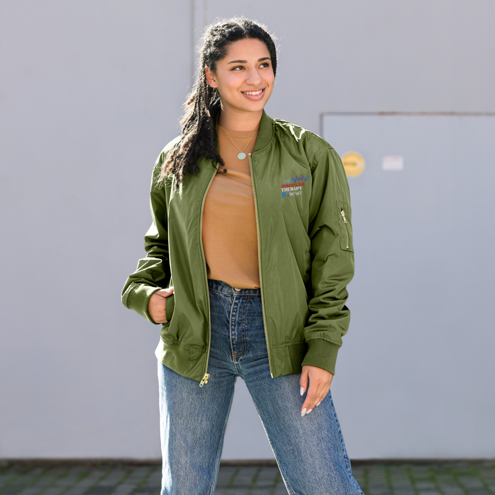 The Discipline Therapy Podcast Premium recycled bomber jacket
