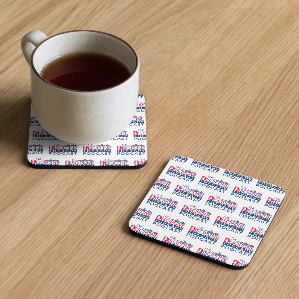 The Discipline Therapy Podcast pattern Cork-back coaster
